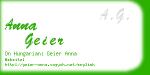 anna geier business card